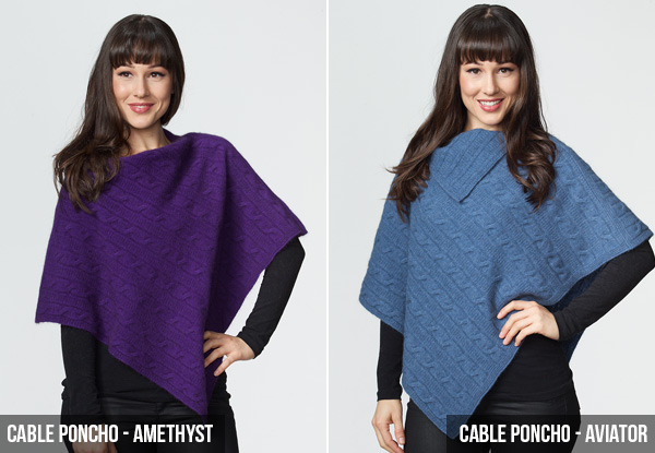 Possumdown Womens Poncho & Shrug Range - Two Styles Available in Multiple Colours with Free Delivery