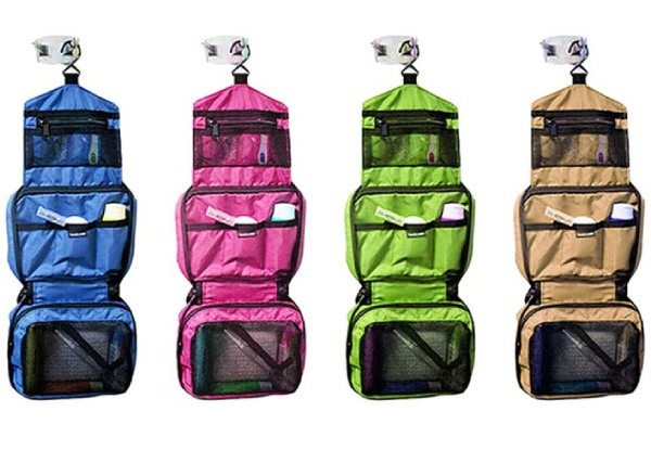 Cosmetic Hanging Travel Organiser - Available in Four Colours & Option for Two-Pack