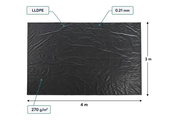 Black Pond Liner LLDPE 270g/m2