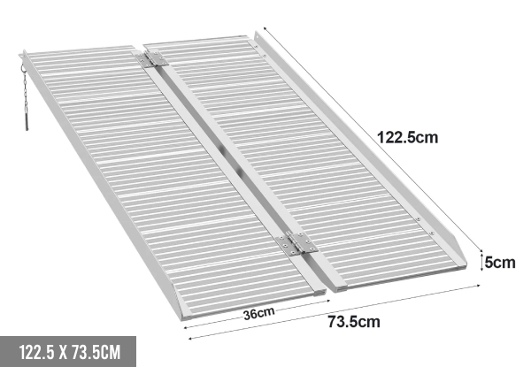 270kg Foldable Portable Wheelchair Ramp - Three Sizes Available