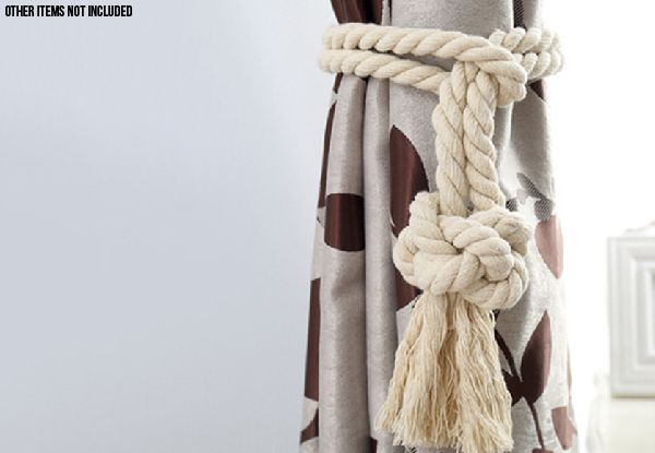 Tassel Knot Curtain Ties - Two Colours Available & Option for Two or Four-Pack