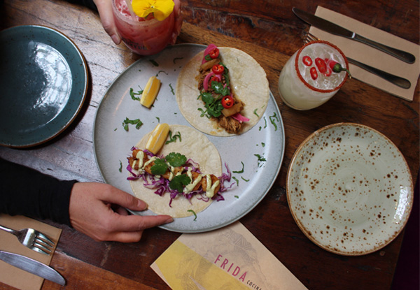 Two Street Style Tacos & Two Jose Cuervo Margaritas for Lunch-Time or Sundowners at Auckland's Viaduct - Option for Two, Four or Six People