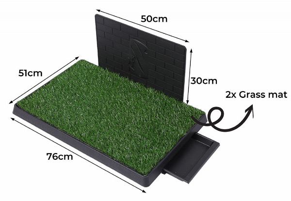 Pawz Portable Dog Grass Potty Training Pad - Two Sizes Available