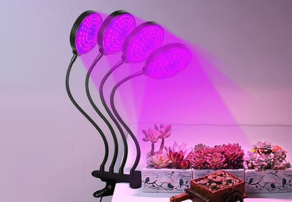 Four-Head USB LED Plant Grow Light - Option for Two-Piece