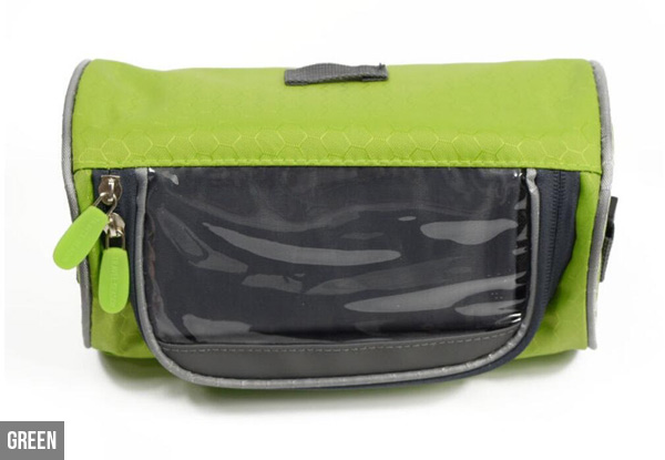 Water Resistant Bicycle Bag with Plastic Cover for Touch Screen Devices - Four Colours Available with Free Delivery