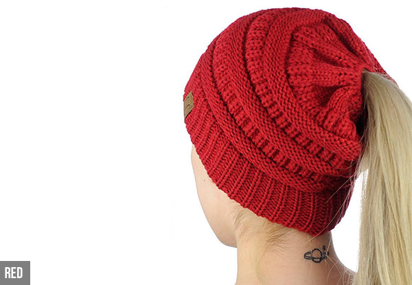 Ponytail Beanie - Ten Colours Available