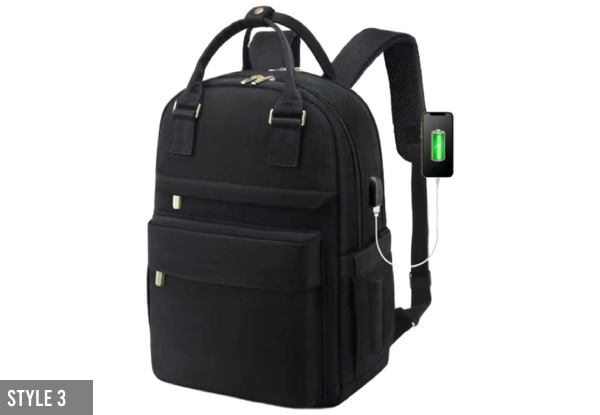 Laptop Backpack for Women with USB Port - Four Styles Available