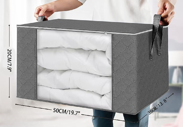 Three-Piece Clothes Storage Bag with Handles & Clear Window - Option for Five-Piece