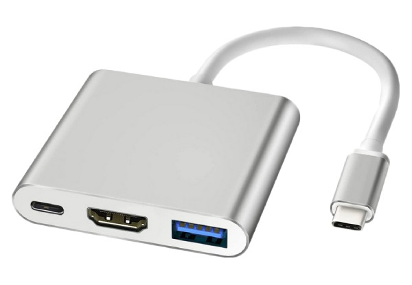 3-in-1 Hub Type C to USB-C Converter - Option for Two-Pack