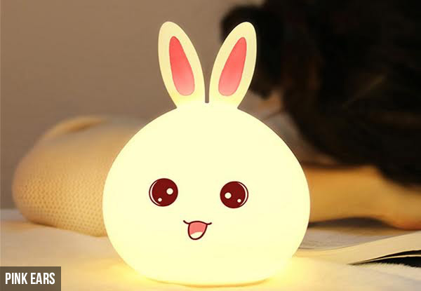 Rabbit Night Light Grabone Nz Rechargeable Colourful Rabbit Night Light With Remote Two Colours Available
