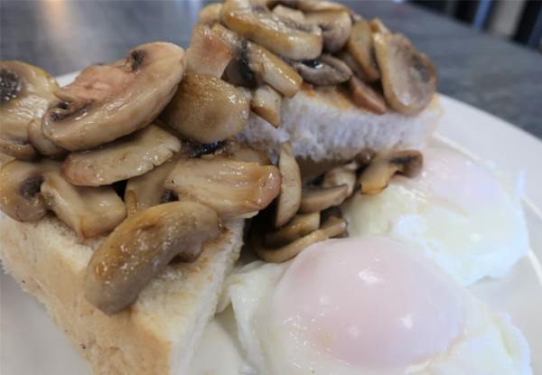 Peter Timbs Bacon or Mushrooms & Free Range Eggs Brunch for One - Option for Two- or Four-People