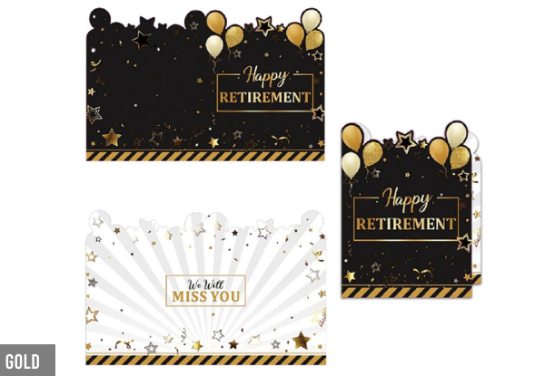 Large Happy Retirement Celebration Card - Option for Two-Pack & Two Colours Available