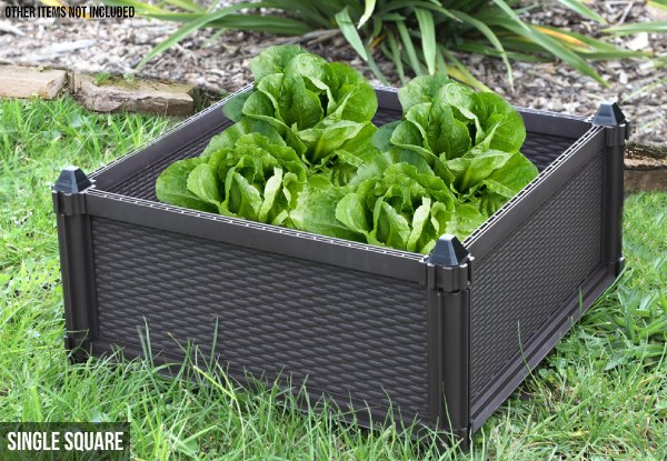 Single Square Garden Planter Box - Option for Two-Tier