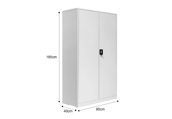 185cm Two-Doors Foldable Filing Cabinet with Four Shelves