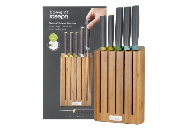Joseph Joseph Elevate Five-Piece Bamboo Knife Set