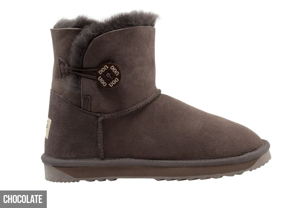 Comfort Me Unisex Australian Made Memory Foam Mini Button UGG Boots - Five Colours & Seven Sizes Available