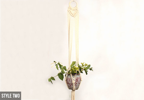 Flower Pot Hanging Rope - Four Styles Available and Option for Two-Pack with Free Delivery