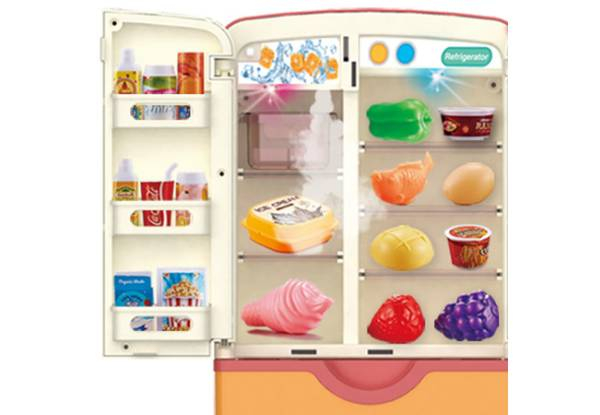 39-Piece Mini Refrigerator Toy Set - Two Colours Available