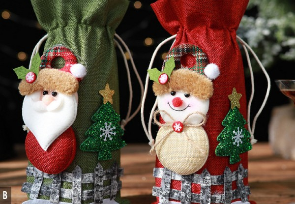 Two-Pack Christmas Bottle Bags - Four Options Available