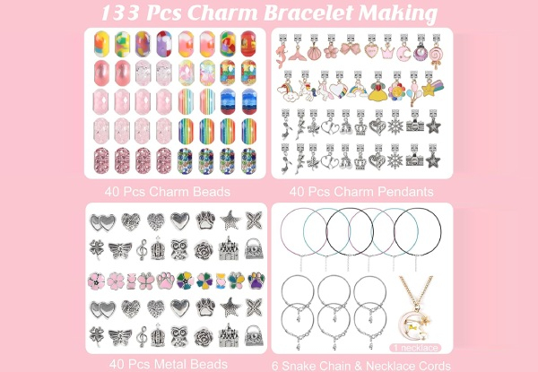 Kid's DIY Beaded Bracelet Making Kit with Jewelry Box - Two Colours Available