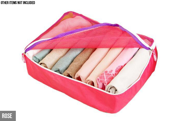 Five-Piece Luggage Organiser - Four Colours Available with Free Delivery