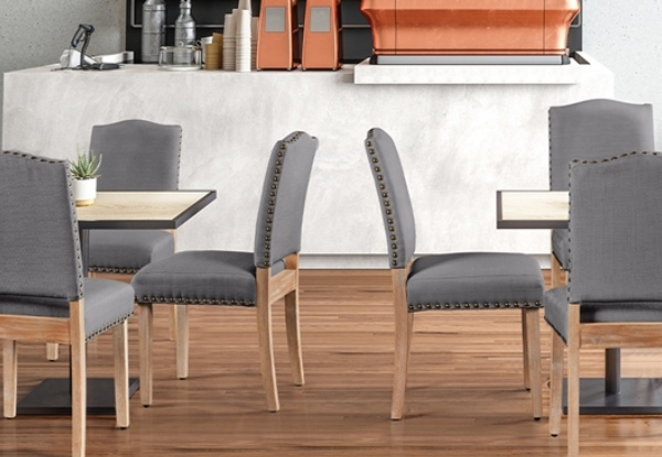 Six-Piece Upholstered Kitchen Chairs - Two Colours Available