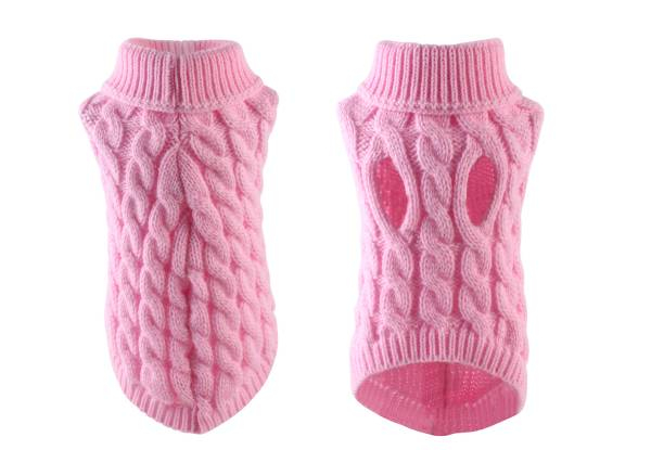 Warm Winter Sweater for Pet Dogs or Cats - Five Colours & Three Sizes Available