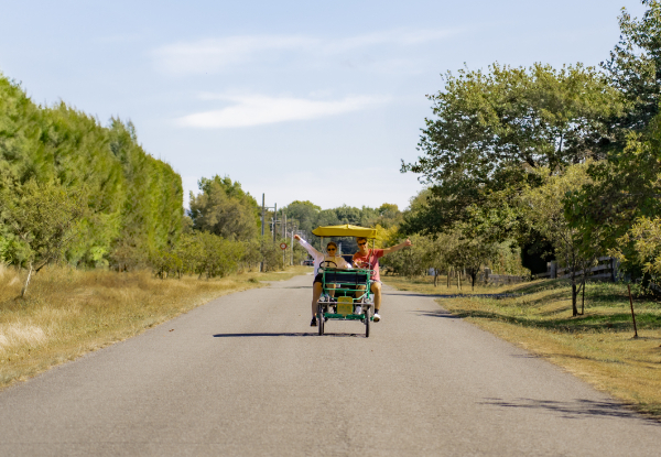 Up to 57% Off Crocodile Bike Hire in Martinborough - Options for Weekdays or Weekends - Choose from 2, 4, or 6 Seater Bike