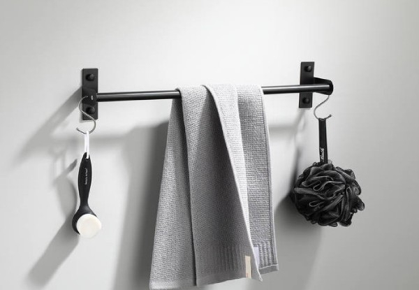 Matte Black Stainless Steel Towel Rail - Two Sizes Available