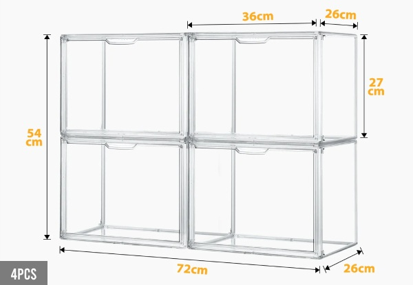 Large Stackable Storage Boxes with Door - Three Options Available