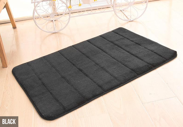 Two-Pack of Memory Foam Bathroom Floor Bath Mats - Five Colours Available