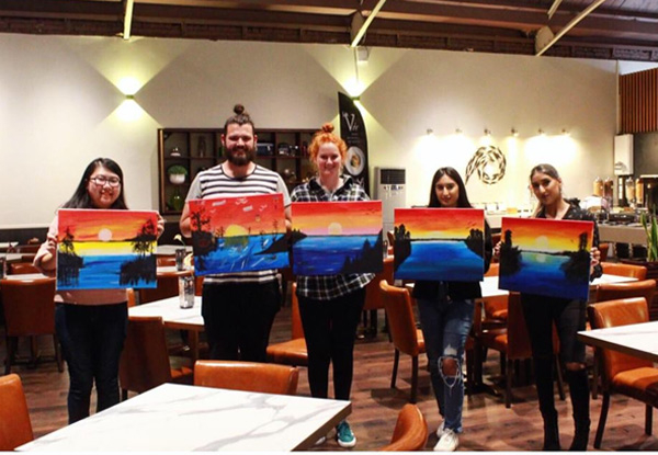 Social Painting Class for One Person incl. Beverage Hosted at Auckland City Hotel for One Person - Option for up to Ten People