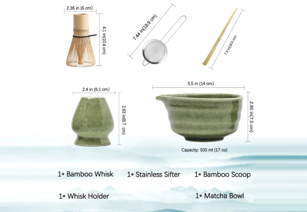 Five-Piece Japanese Matcha Set - Available in Two Styles