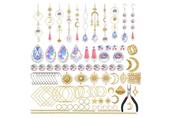 200-Piece DIY Crystal Sun Catcher Craft Making Kit for Adults - Two Colours Available