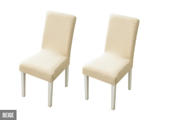 Two-Pack Elastic Chair Covers - Eight Colours Available & Options for Four or Eight-Pack