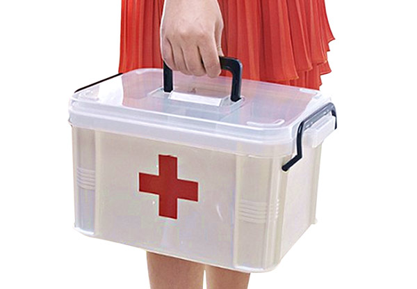 Large First Aid Plastic Storage Container