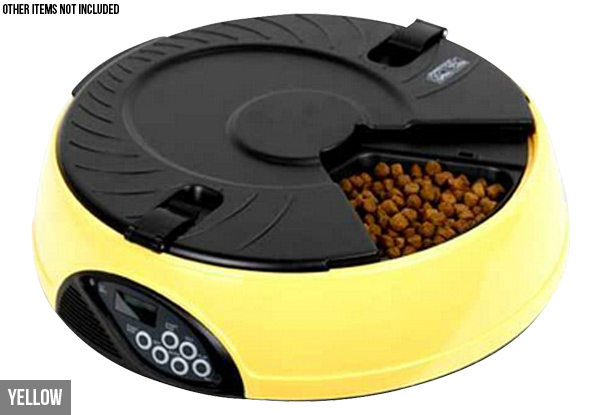 Six-Meal Automatic Pet Feeder - Three Colours Available