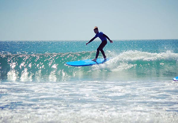 Two-Hour Surf Lesson incl. Board & Wetsuit Hire at Mount Maunganui with Option for Two People