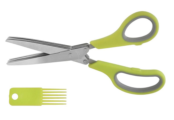 Five-Blade Stainless Steel Professional Herb Scissors