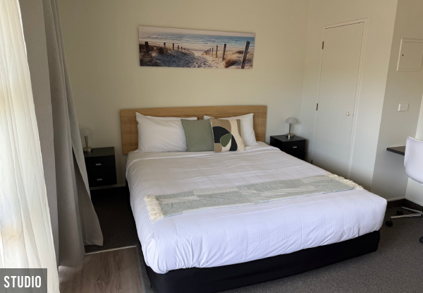 Peaceful Stay at Coromandel Court Motel incl. $50 Food & Beverage Voucher at The Pepper Tree Restaurant & Bar - Options for One or Two Night Studio Stays, & Family Suite Available