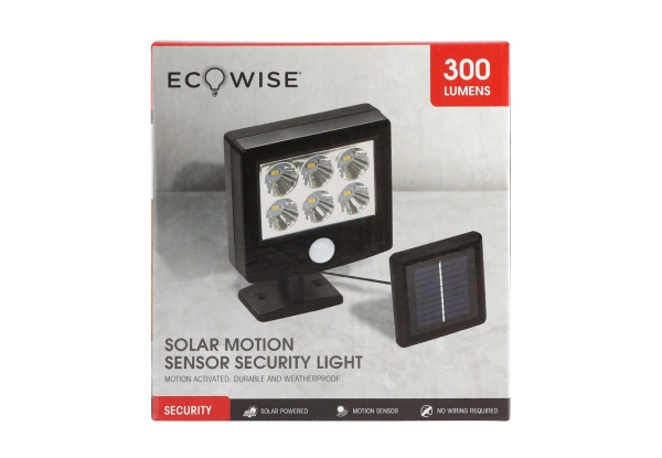 300 Lumen Solar-Powered Sensor Security Light