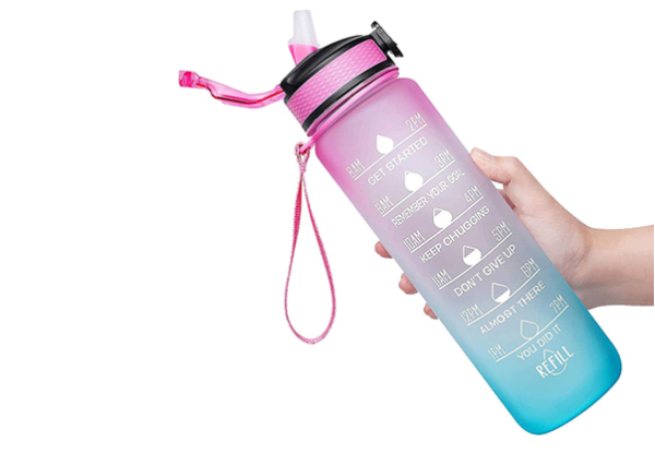 Leak-Proof Motivational Sports Water Bottle - Six Colours Available
