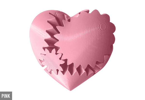 3D Printed Gear Ball Heart-Shaped Fidget Toy for Stress, Anxiety & Relaxing - Available in Four Colors & Option for Two-Pack