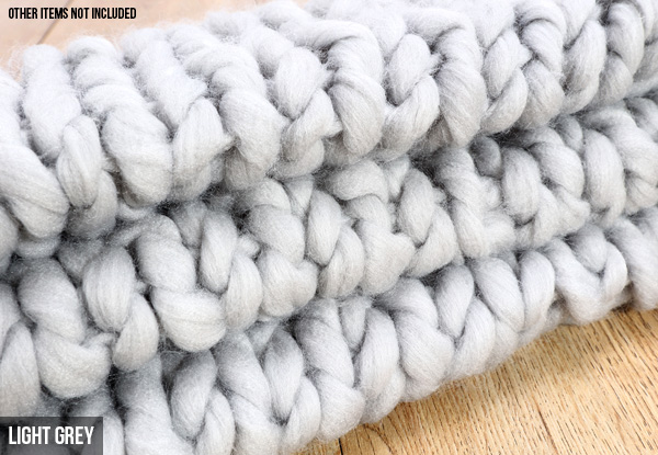 Chunky Knit Blanket - Four Colours Available with Free Delivery