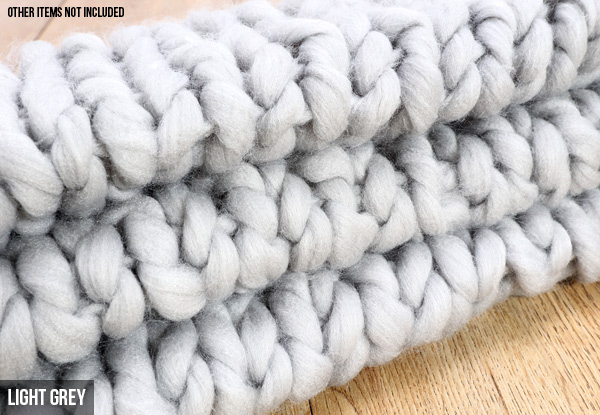 Chunky Knit Blanket - Four Colours