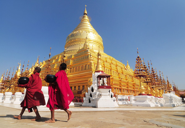 Burma (Myanmar) Explored 12-Day Tour for Two People incl. Accommodation with Daily Breakfast, Internal Flights, Entrance Fees, Transportation & More ($2195 Per Person)