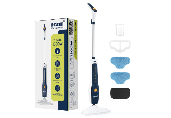 Maxkon Professional Steam Mop Cleaner Floor Cleaning Steamer 1300W with Three Steam Levels
