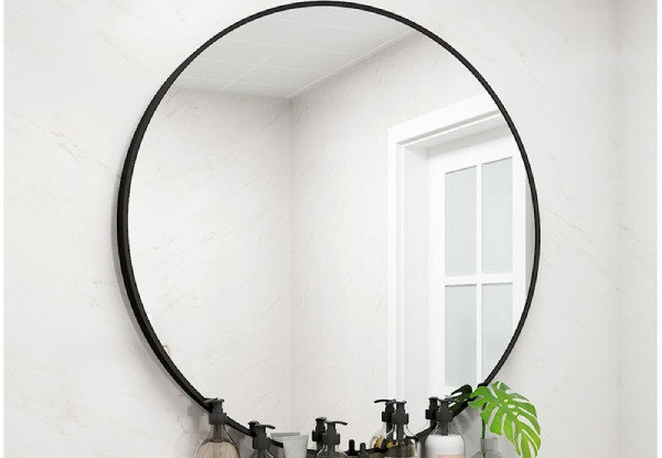 Aluminium Alloy Frame Round Wall Mirror - Two Sizes Available