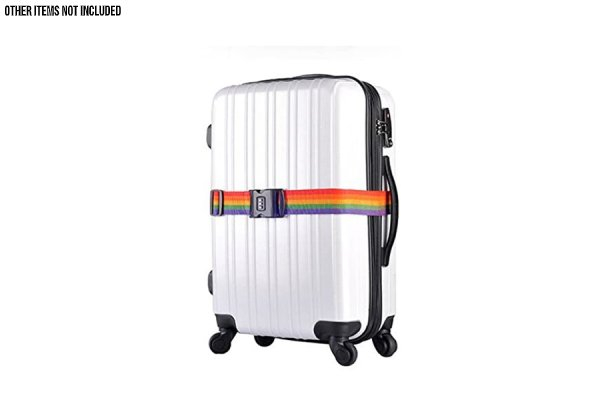 Rainbow Suitcase Strap - Option for Two-Pack