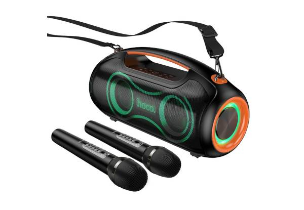 Hoco 600W Bluetooth Party Speaker with Two Wireless Microphones